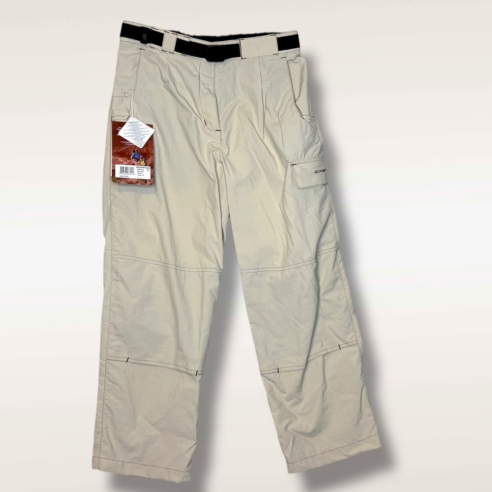 ExOfficio Women's Amphi Capri Cargo Pants XS Beige‎ Y2K Outdoor Utility New